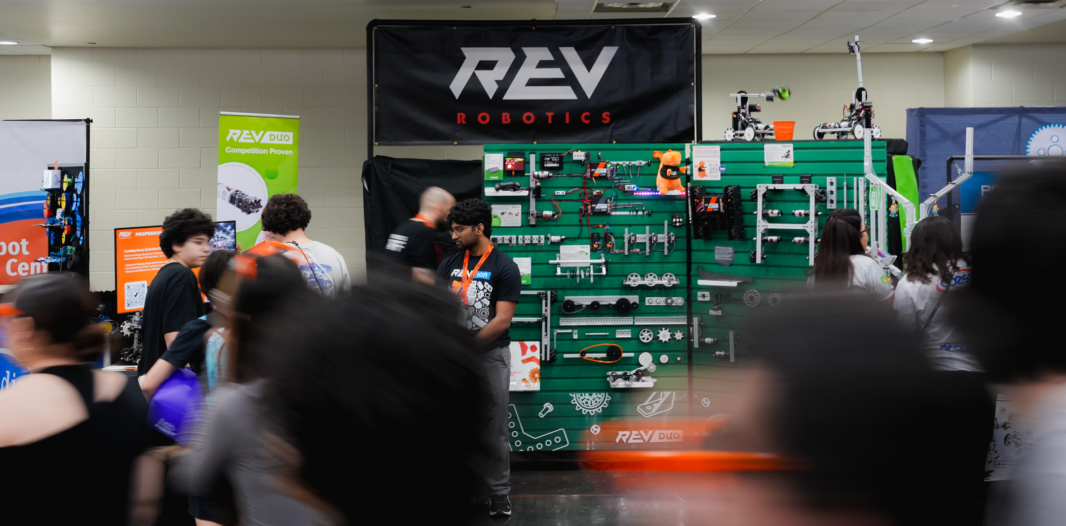 REV Robotics kept busy at FIRST Championship 2025 with our DUO Booth to support and engage with FTC teams, mentors, coaches, and educators.